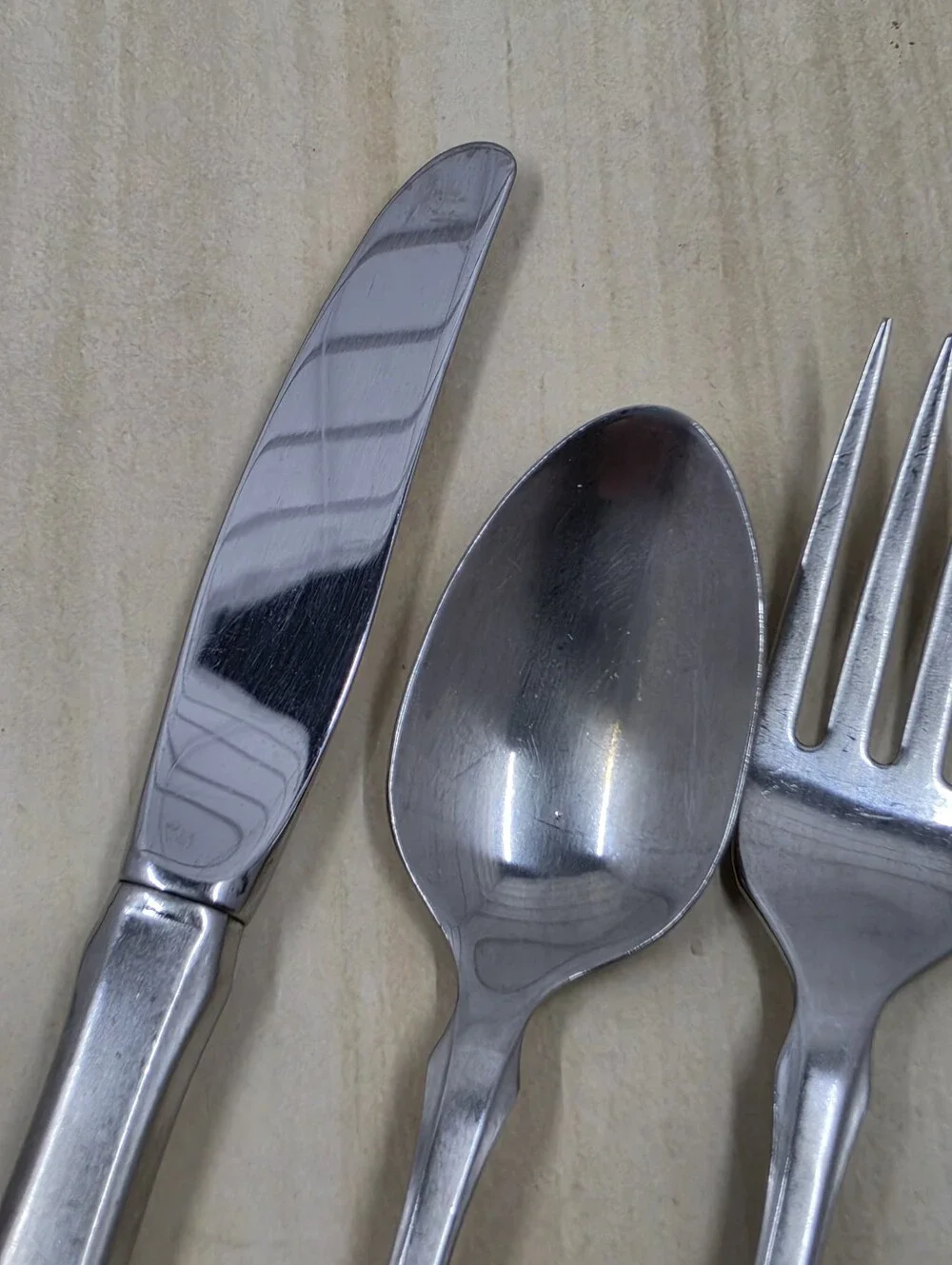 Oneida Paul Revere Youth Flatware Set Satin Finish Community Stamp 3 Pieces